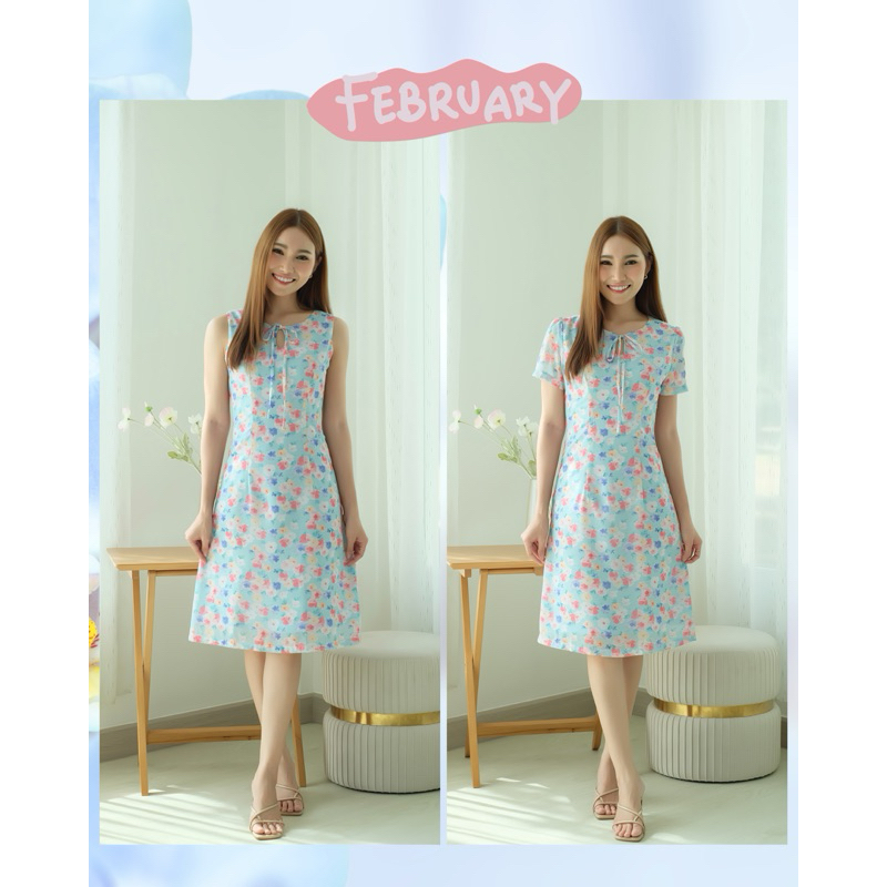 🌸2.2💖เดรสคอกลมหยดน้ำ(ผ้าชีฟอง/ไหมอิตาลี)**ไซส์ดูรูป2-4 (ไม่มีปรับไซส์) - รูปที่ 5