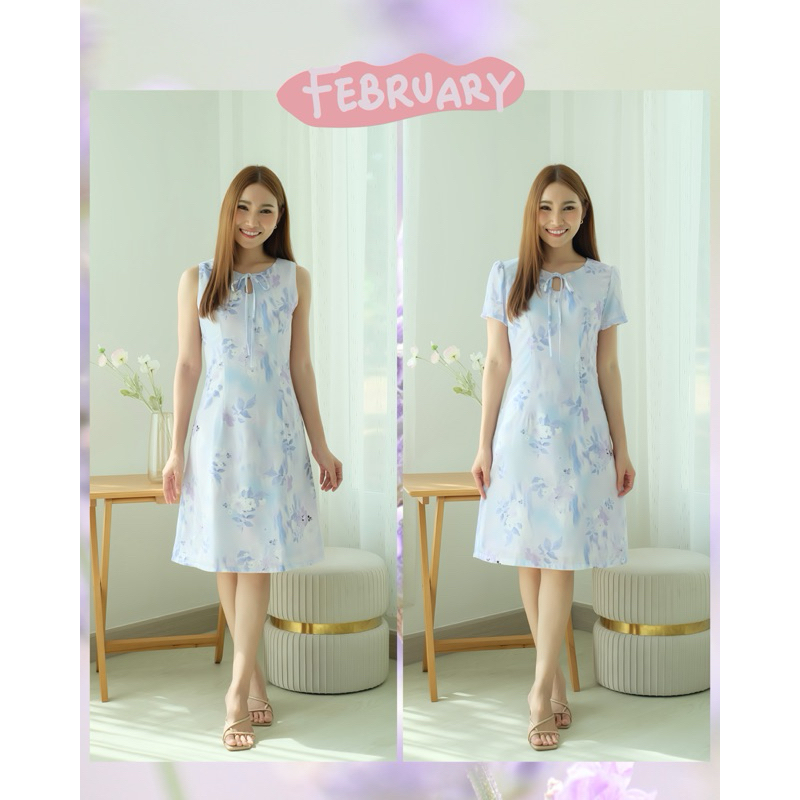 🌸2.2💖เดรสคอกลมหยดน้ำ(ผ้าชีฟอง/ไหมอิตาลี)**ไซส์ดูรูป2-4 (ไม่มีปรับไซส์) - รูปที่ 4