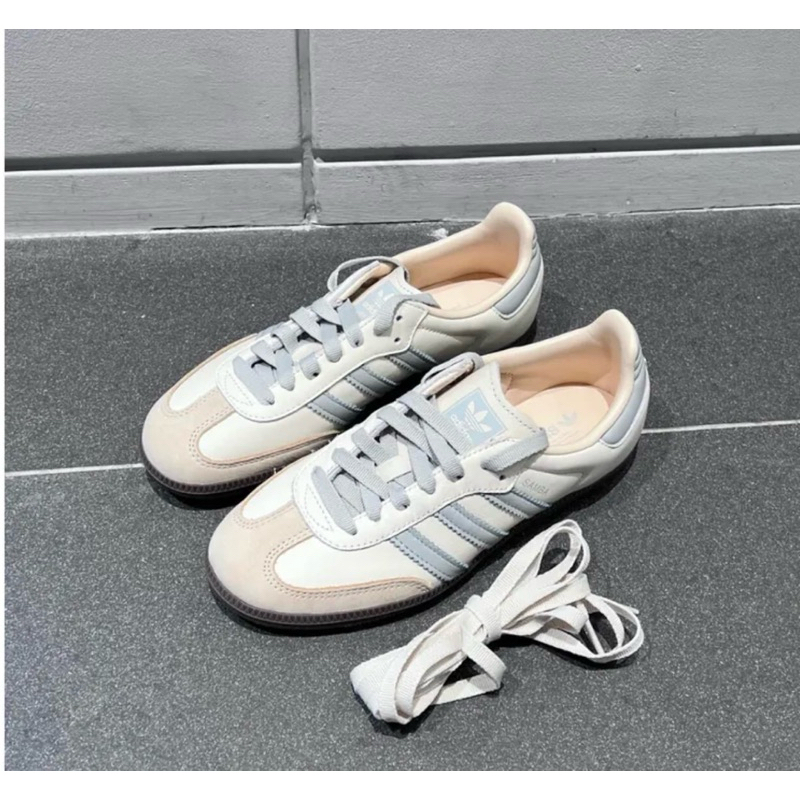 (พร้อมส่ง ของแท้ 100%) ADIDAS SAMBA OG CREAM WHITE "WONDER SILVER"