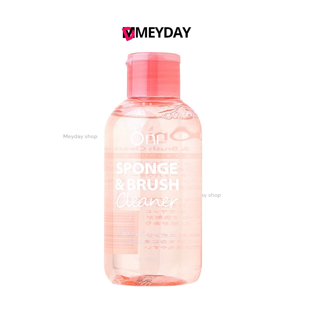 Oni น้ำยาทำความสะอาด  Makeup Brush Cleaner แปรง อุปกรณ์ ล้างพัฟ เครื่องสำอาง 150ml.