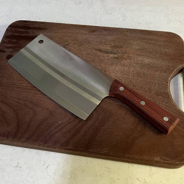 มีดปังตอ ด้ามจับพลาสติกลายไม้ (สินค้าใหม่) - รูปที่ 3