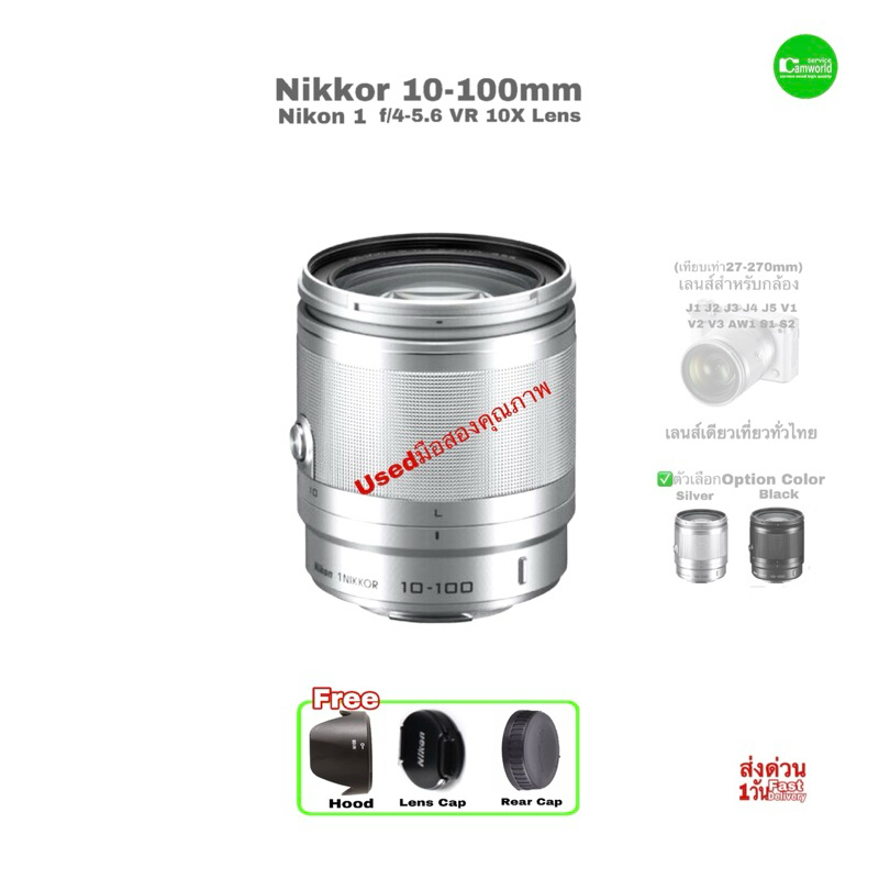 Nikon 1 Nikkor 10-100mm Super Zoom 10X Lens สุดยอดเลนส์ซูมเที่ยวทั่วไทยไปทั่วโลก for J1J2 J5 S1 S2 V