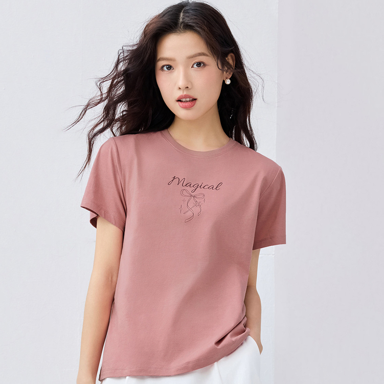 GIORDANO(Online Exclusive) เสื้อยืดแขนสั้น ผู้หญิง Women's Printed Short-sleeve Tee 13325323