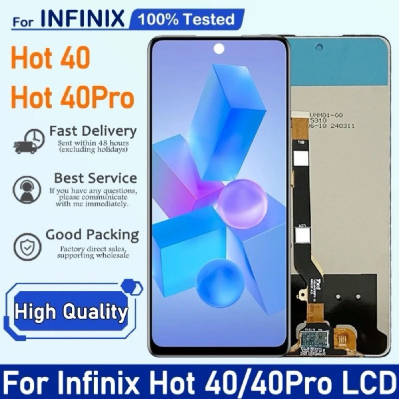 หน้าจอLCD  สำหรับ Infinix หน้าจอ LCD HOT40 /X6836 LCD HOT40 Pro/X6837หน้าจอ LCD ทัชสกรีนอะไหล่Hot40pro
