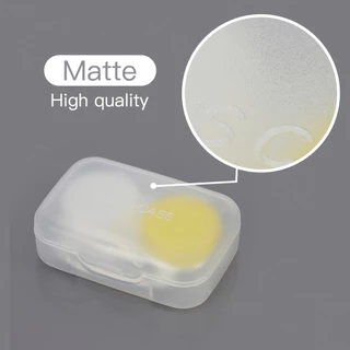 Magister ตลับคอนแทคเลนส์ กล่องใส่เลนส์ คลิปพกพา Contact Lens Case สีชมพู/เทา