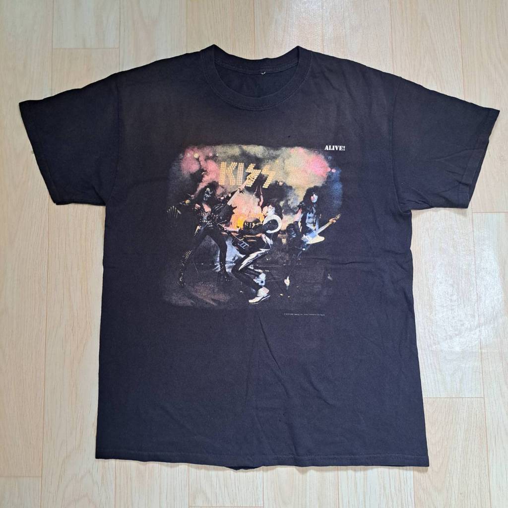 เสื้อวินเทจ เสื้อมืองสอง เสื้อวง KISS ALIVE 2014 size L