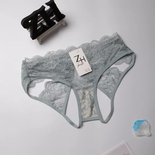 ZH.313 กางเกงชั้นในผู้หญิงลูกไม้สุดเซ็กซี่ บิกินี่เอวต่ำลูกไม้โชว์หลัง