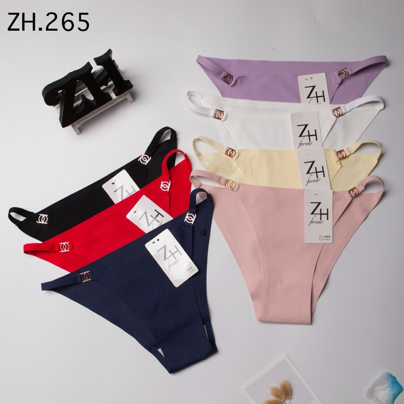 ZH.265 กางเกงชั้นในไร้ขอบฟรีไซส์ บิกินี่ไร้ตะเข็บเอวต่ำ สินค้าพร้องส่งli