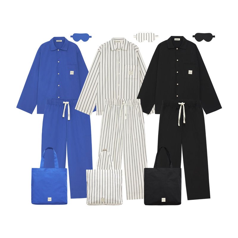 LS PAJAMAS (100% BCI cotton woven long pajama set.)