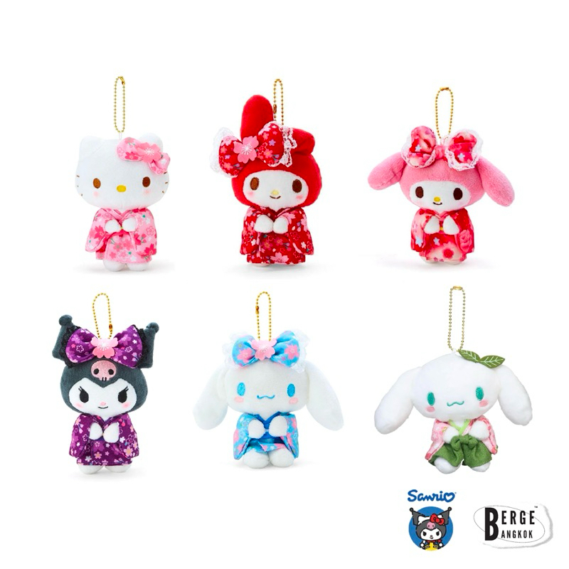 (ใช้โค้ดแฟชั่นได้ ) พร้อมส่งค่ะ พวงกุญแจซานริโอ้ Kimono Sakura Sanrio Japan ของแท้100%