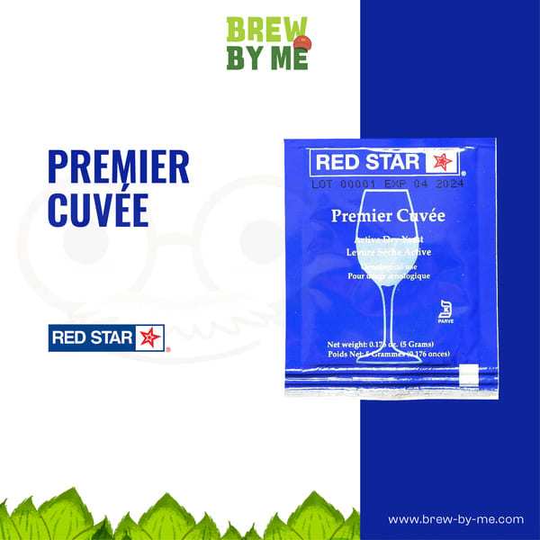 ยีสต์หมักไวน์ Red Star Premier Cuvee ซองสีน้ำเงิน Wine Yeast 5 กรัม