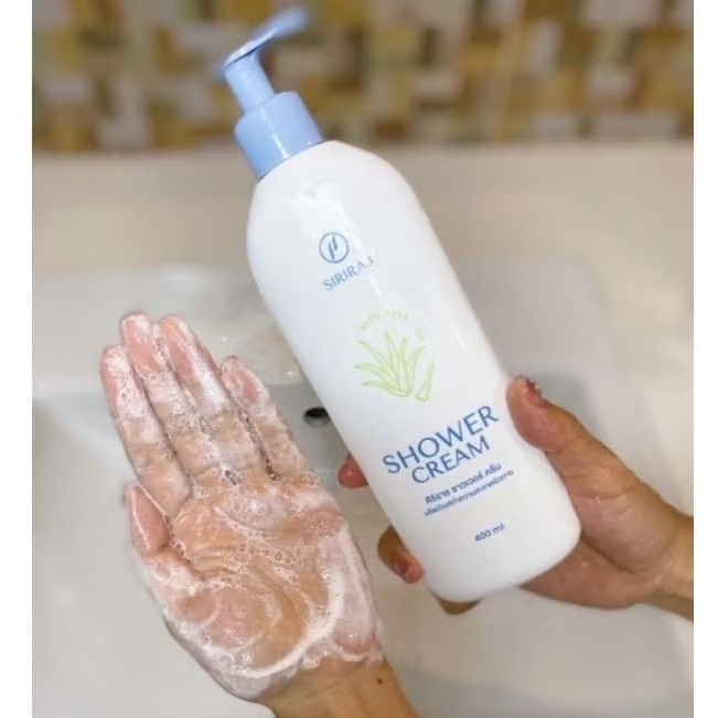 ของแท้ รับตรงจาก รพ.ศิริราช/ครีมอาบน้ำ/ลดสิวผดผื่นหลังหน้าอกลำตัวได้/ขวดใหญ่400มล.