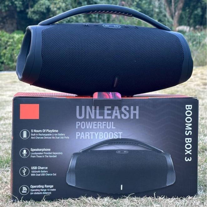 ลำโพงบลูทูธไร้สาย True รุ่น Boombox 3 ลำโพงบลูทูธไร้สาย เสียงดัง เบสหนักแน่น เสียงดี ส่งไว มีประกัน