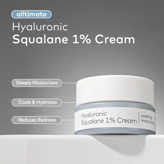 THE FACE SHOP ALLTIMATE HYALURONIC SQUALANE 1% CREAM ครีม ไฮยา-สควาเลน กู้ผิวขาดน้ำ คืนผิวอิ่มฟู ฉ่ำโกลว์