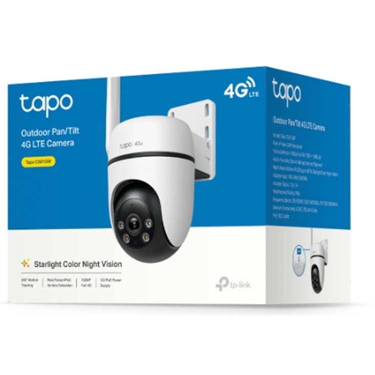 TP-Link Tapo C501GW กล้องใส่ซิม1080P Full HD ใช้งานภายนอกIP66 มี AIตรวจจับ ภาพสว่างสดใสแม้แสงน้อย มุมมอง360°แนวนอน