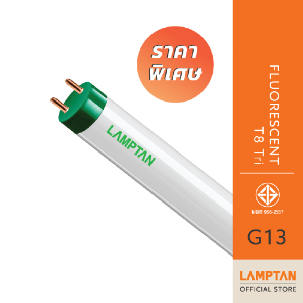 【ลดล้างสต็อก】LAMPTAN หลอดนีออนตรง FLUORESCENT T8 แสงขาว