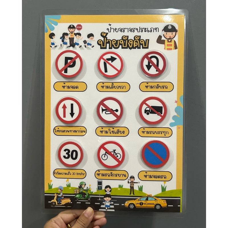 “ ป้ายจราจร ประเภทป้ายบังคับ“ สื่อการสอนวิชาสังคมศึกษา