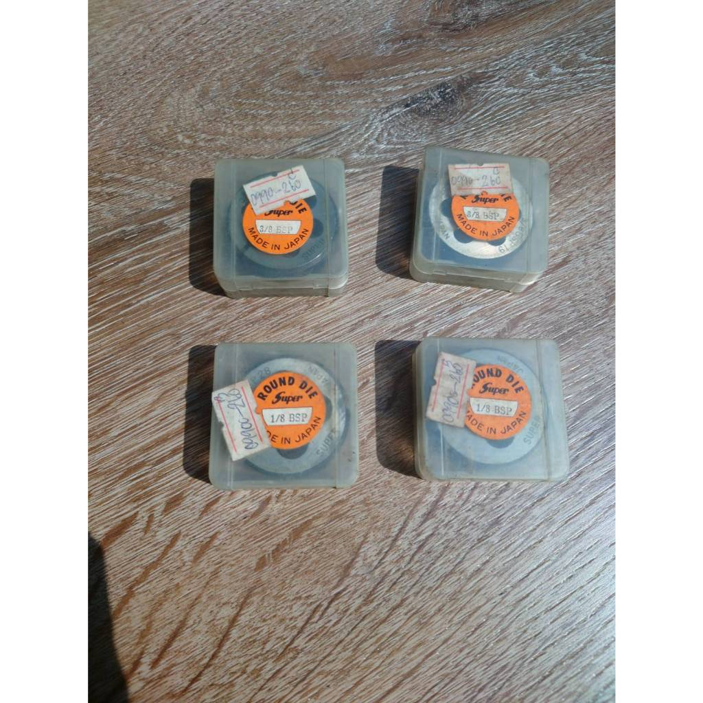 SUPER ลูกต๊าปกลม 1/8"x28 BSP/ 3/8"x19 BSP ขนาด 1.1/2" ไดต๊าป ลูกดาย ต๊าป MADE IN JAPAN ต๊าปตัวเมีย ไ