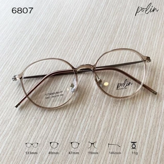 Polin กรอบแว่นสายตา รุ่น 6807 เนื้อวัสดุเบต้าไทเทเนียม ยืดหยุ่น ไม่หัก