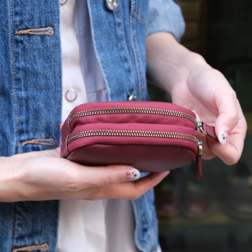 ❤️❤️กระเป๋าใบกลมๆ น่ารักสุดๆ หนังวัวแท้ รุ่น Dorayaki (Hatsukoi Leather Pouch)