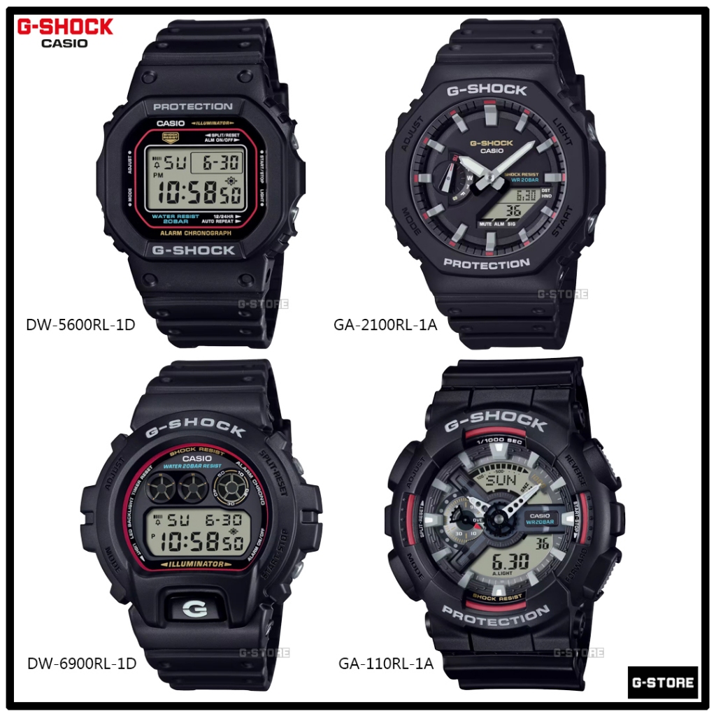 G-SHOCK รุ่น GA-2100RL / GA-110RL / DW-5600RL / DW-6900RL รับประกัน 1 ปี DW-5600RL-1 DW-6900RL-1