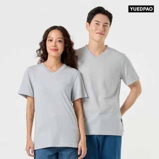 Yuedpao Ultrasoft Non-Iron [NEW] เสื้อยืดคอวี ผ้านุ่มใส่สบาย ไม่ย้วย ไม่หด ไม่ต้องรีด เสื้อยืดสีพื้น - Set Sky Blue