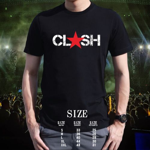 เสื้อยืดสีขาวดำ งานสกรีน แฟนคลับ แคลช FC clash