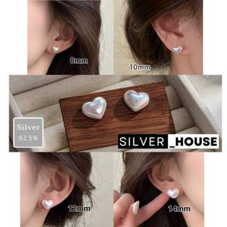 ต่างหูเงินแท้ 92.5% มุกรูปหัวใจ น่ารักมากๆ