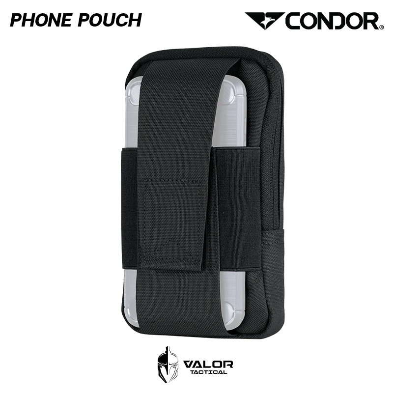 Condor - Phone Pouch [Black] ซองมือถือ ยุทธวิธี กระเป๋าโทรศัพท์ ติดเสื้อเวส แน่นทนทาน