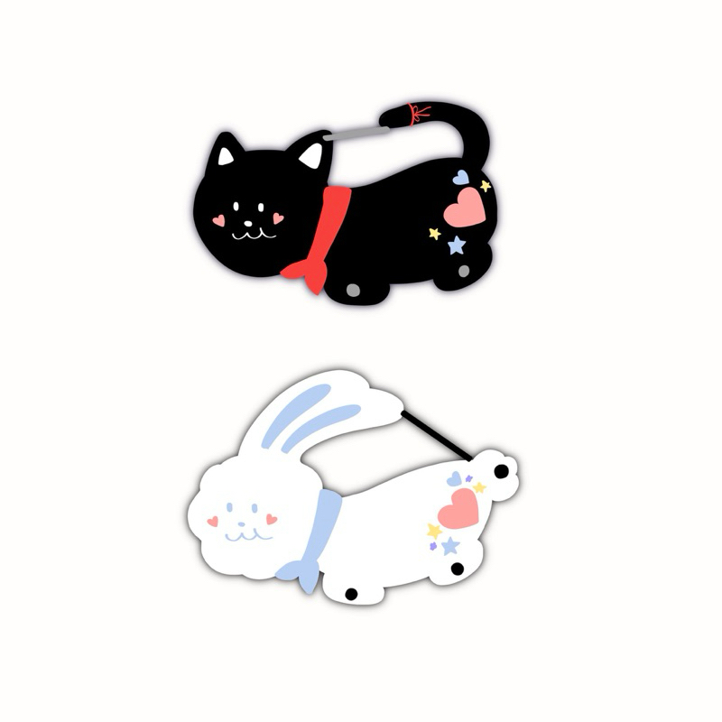 🐇 𝐜𝐚𝐫𝐚𝐛𝐢𝐧𝐞𝐫 - bobo&ruby ที่แขวนกระเป๋า ตะขออคริลิค 8cm. 🐈‍⬛