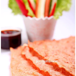 ❗️สินค้าแตกง่าย❗️พรทิพย์ หมูแผ่นกรอบ ขนาด 70-150 กรัม (เนื้อหมูล้วนๆไม่ผสมไก่ ไม่ใส่แป้ง)