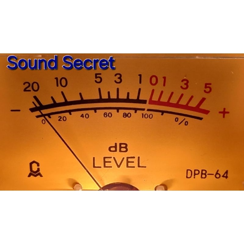 1 pcs VU Meter  วียูมิเตอร์เข็มวินเทจ Japan ขนาดไซส์ใหญ่พิเศษ เฉพาะจอกว้าง 60 * สูง 35 mm พร้อมหลอดไ