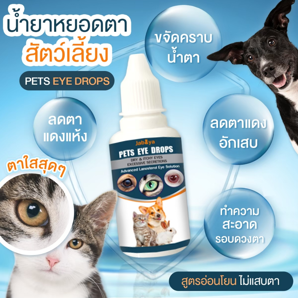 ลบคราบน้ำตา หยดตาสัตว์เลี้ยง ลบขี้ตาสุนัข/แมว 30 ml.