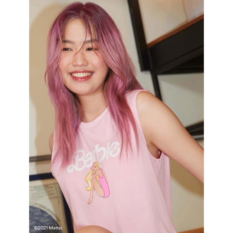 Pomelo brand X Barbie Z.S เสื้อแขนกุด สีชมพู Barbie ใส่น่ารักๆ