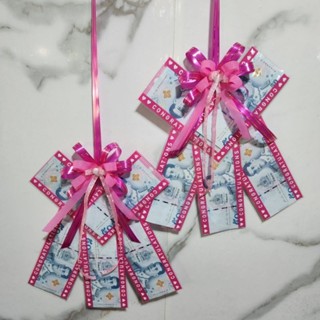 พวงมาลัยเงิน พวงมาลัยธนบัตรรูปหัวใจ มีระบาย พวงมาลัยของขวัญ …