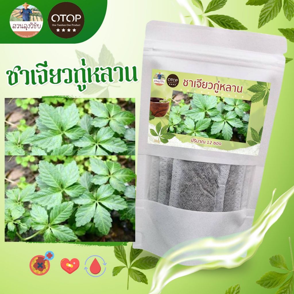 ชาเจียวกู่หลาน ชาเจียวกู่หลาน บรรจุ 12 ซองชา ปลูกแบบไร้สารเคมี สินค้าดีOTOP ขนาด 12 ซองชา