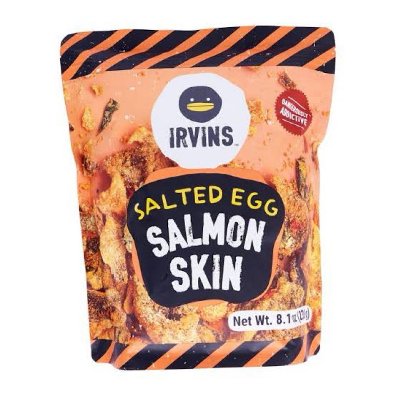wast Irvin salmon skin salted egg 80g.🇸🇬 หนังแซลมอนรสไข่เค็ม จากสิงคโปร