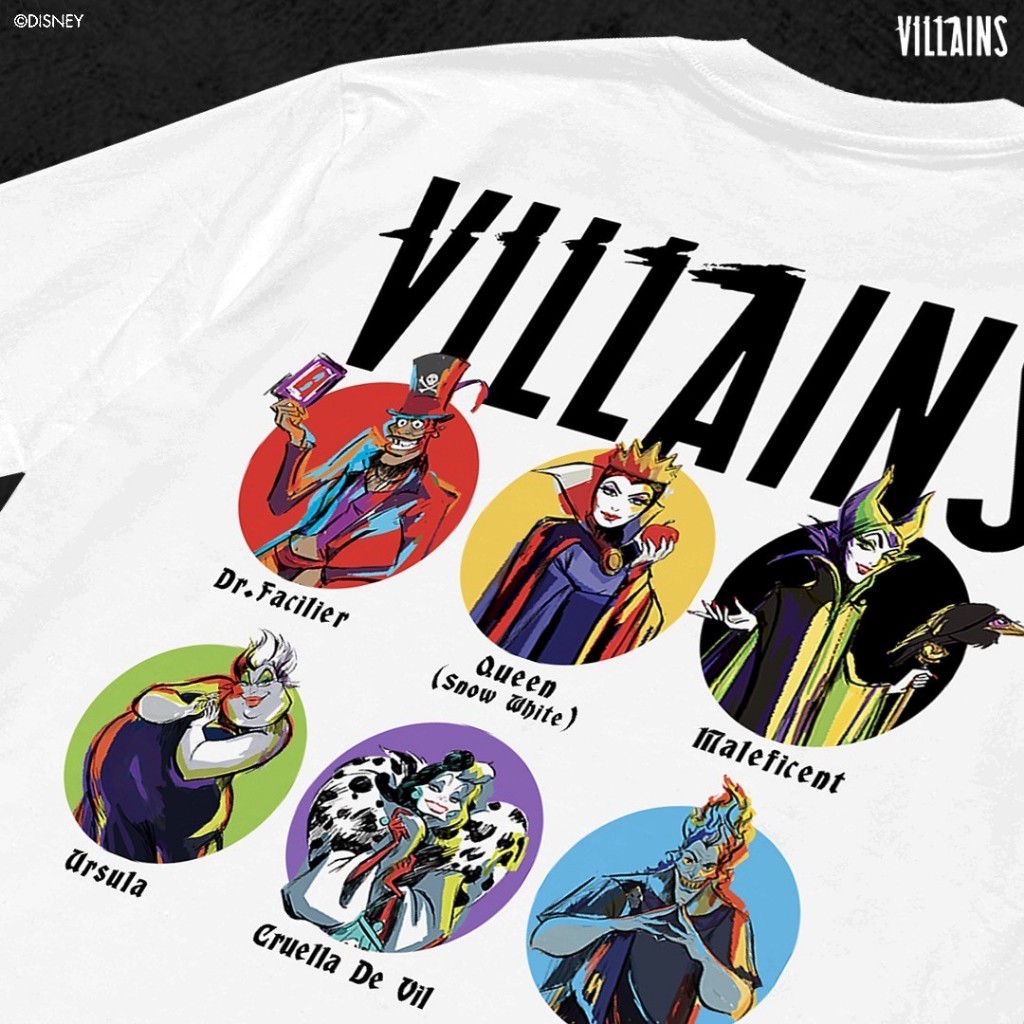 Power 7 Shop เสื้อยืดการ์ตูน ลาย "Disney Villains" ลิขสิทธิ์แท้ DISNEY (TMX-200) — صورة 5