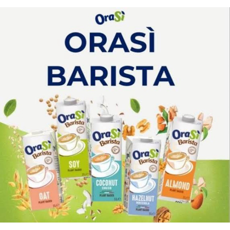 แพ็คเกจใหม่ Orasi plant based oat / rice / hazelnut milk 1ลิตร ผลิตในมาเลเซีย นมโอ๊ต นมข้าว นมฮาเซลนัท