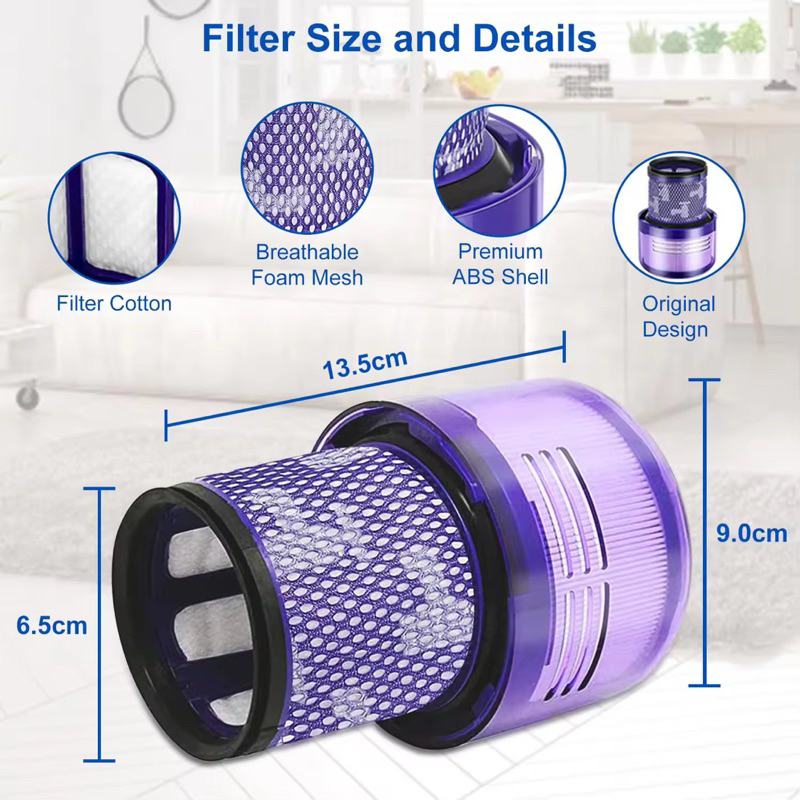 ใส้กรองเครื่องดูดฝุ่น HEPA ไดสัน V11 V15 SV14 SV15 เกรดคุณภาพเทียบเท่าของแท้