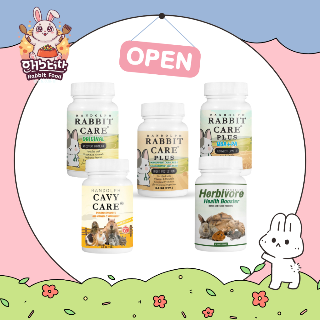Randolph Rabbit Care 70g. (แรนดอล์ฟ อาหารเสริม อาหารฟื้นฟู สำหรับกระต่าย แกสบี้ เต่าบก แพรี่ด็อก)