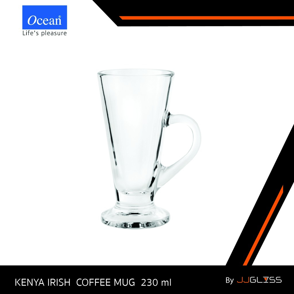 JJGLASS (Ocean) P01643 Kenya Irish Coffee 8oz. (230ml.) แก้วกาแฟ แก้วหู แก้วโอเชี่ยน สำหรับใส่เครื่องดื่มร้อน