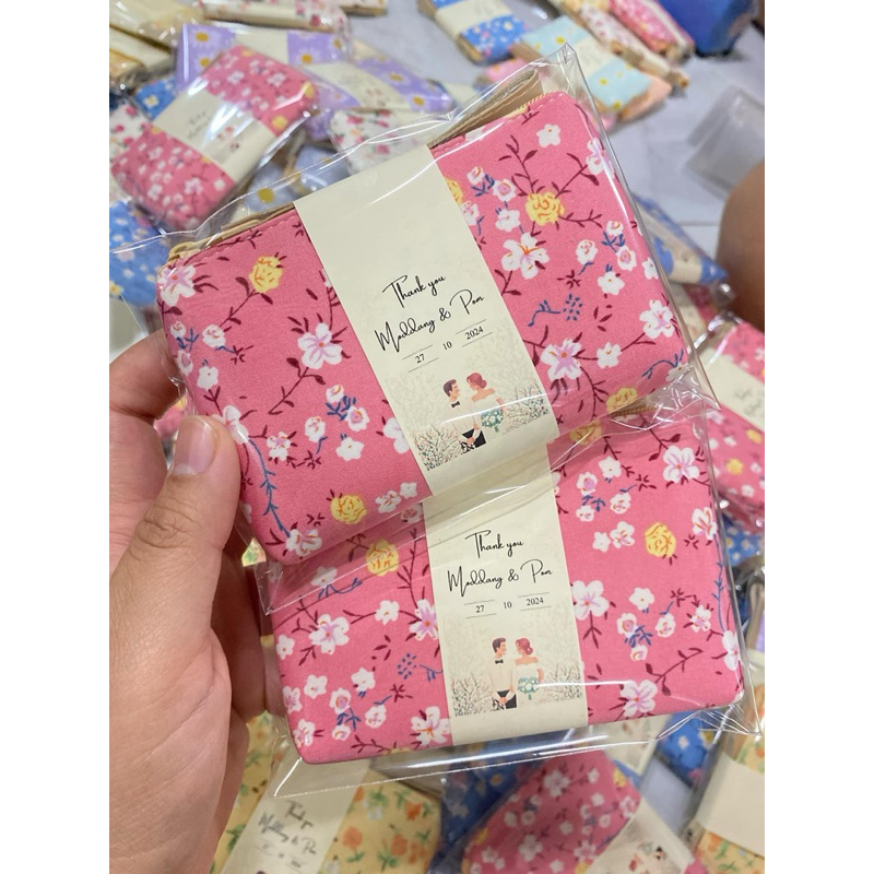 กระเป๋าของชำร่วย  🛍️ใส่ถุงแก้ว พร้อมป้ายคาด น่ารักๆ