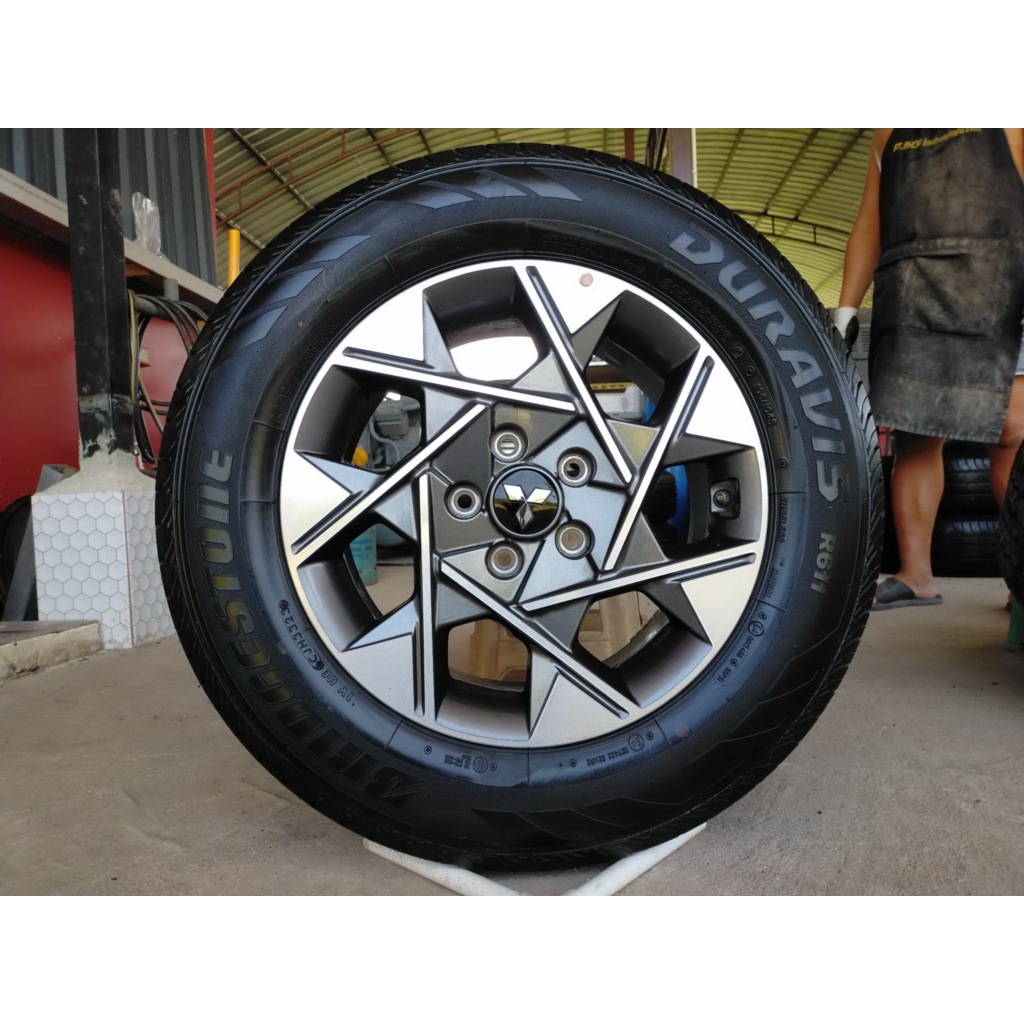 แม็ก ขอบ16 พร้อมยางบริสโตน 215 65 16 ปี23 ใส่ triton ตัวเตี้ยได้ทุกรุ่น