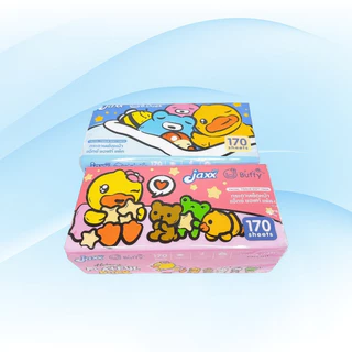 [แพค] Jaxx B.duck แจ็กซ์ เป็ด กระดาษทิชชู่เช็ดหน้า แพค 5ห่อ ห่อ170แผ่น หนา2ชั้น