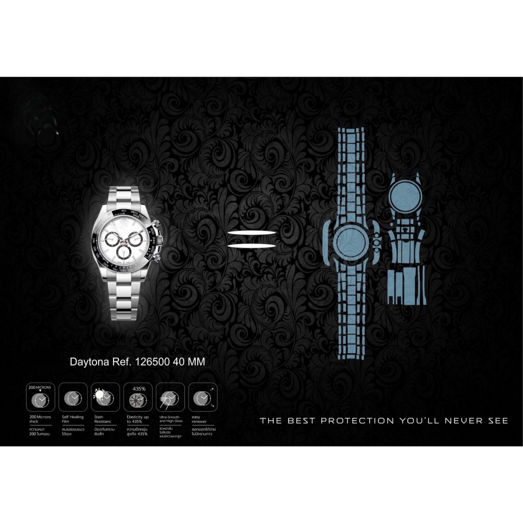 ฟิล์มกันรอยนาฬิกา Protection Film Rolex Daytona Ref. 126500 40 MM