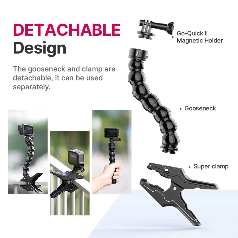 Ulanzi Go Quick II Magnetic Quick Release Mount Clamp ขาตั้งกล้องแบบหนีบโต๊ะ รองรับ GoPro 12/11/10/9