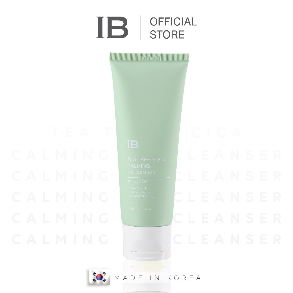 เจลล้างหน้าสูตรอ่อนโยน คูณสอง Tea Tree x Cica สำหรับผิวมันแพ้ง่าย | IB Calming Gel Cleanser