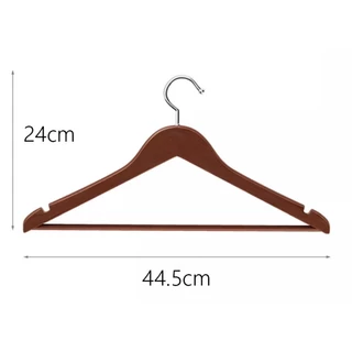 🔥ส่งไวจาก กทม🔥 ถูกที่สุด ราคา5/10/15ชิ้น ไม้แขวนเสื้อผ้า มีก้าน ขนาด44.5ซม ไม้แท้
