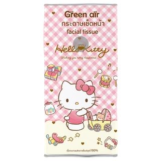GREEN AIR -Facial Tissue Pocket 6 Pcs. (1PCS) กรีนแอร์ กระดาษทิชชู่เช็ดหน้าแบบพกพา